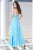 Alyce Paris - Strapless Sweetheart Beaded Bodice Long Prom Gown 35678 In Blue and Nude
