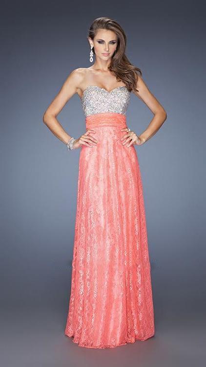 La Femme - 20385 Prom Dress in Orange