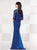 Cameron Blake - Quarter Length Sleeves Lace Long Dress 215645 in Blue