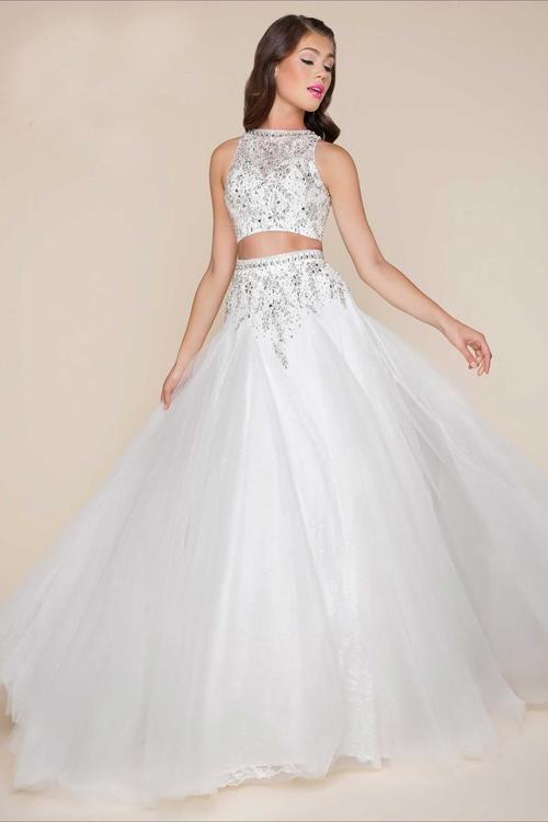 Mac Duggal - Ball Gowns Style 65848H in White