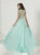 Tiffany Homecoming - Enchanting Embroidered Sweetheart Silky Chiffon A-line Dress 16136 In Green