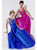 Studio 17 - Sleeveless Empire Lace and Chiffon Long Gown 12496 In Blue and Pink