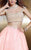 Alyce Paris Claudine - 2485 Two-Piece Beaded Crop Top Short Dress in Pink