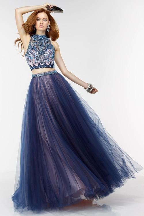 Alyce Paris - 6530 Dress in Navy Rosewater