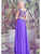 Angela and Alison - Off Shoulder Floral Top Two Piece Dress 771032 in Purple and Floral