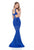 Terani Couture - 1613P0853A Stunning Illusion Cutout Mermaid Dress in Blue
