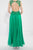 Alyce Paris - 6418 Sleeveless Applique Plunging Gown in Green