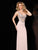 V-neck with Cutout Jersey Gown in Blush MCE11622