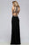 s7706 Jersey two-piece evening dress with beaded bust and lace-up back