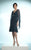 Daymor Couture - 817 V-neck Sheer A-line Dress in Green