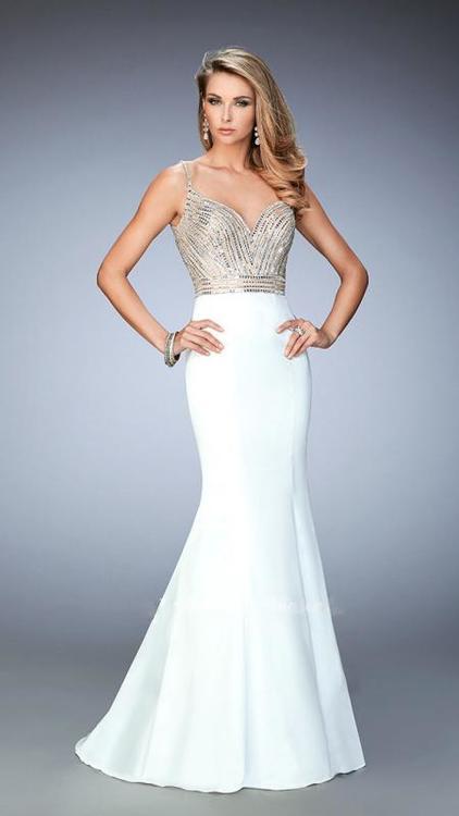 La Femme - Prom Dress 22131 in White