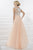 Tiffany Homecoming - Gorgeous Embellished Cap Sleeve V-neck Silky Chiffon A-line Dress 16091 In Orange