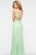 Embellished Draped Cut-out Long Evening Gown 7119