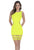 Terani Couture - 1611P0003A Sheer Striped Sleeveless Cocktail Dress  in Yellow