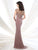 Beaded Cap Sleeves Bateau Neck Dress 215918