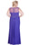 Interwoven Shirred Bateau Illusion Empire Gown SC7205