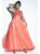 Studio 17 - Sleeveless Empire Lace and Chiffon Long Gown 12496 In Orange