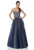 Terani Couture - 1611P1096A Crystal Studded Sweetheart Tulle Gown  in Black and Neutral