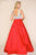 Mac Duggal - 77156H Ball Gowns Style in White and Red