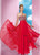 Alyce Paris - Strapless Sequined Sweetheart Long Chiffon Dress 35620 In Red