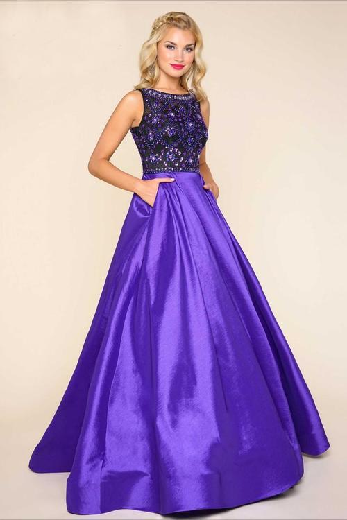 Mac Duggal - Ball Gowns Style 77125H in Purple