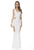 Terani Couture - 1612P0540A Cutout Bare Back Evening Dress  in White