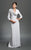 Daymor Couture - 211 Ruffle Accented Sheath Dress in White