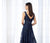 Cameron Blake - 217645W Sequined Tulle Sleeveless Gown in Blue