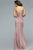 Classy Satin Dress with Plunging Neckline and High Side Slit 7755E