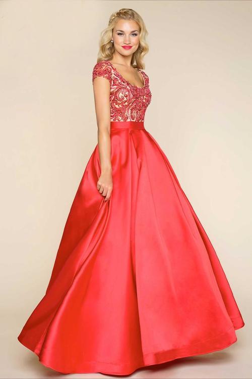 Mac Duggal - Ball Gowns Style 65839H in Red