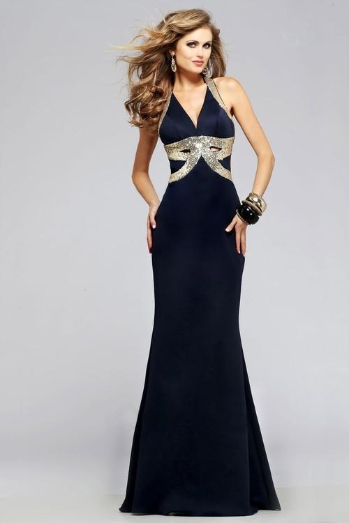 Stunning Trumpet Dress with Plunging V Neckline 7703