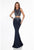 Terani Couture - 1611P1011A Two-Piece Crystal Studded Mermaid Dress in Blue