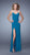 La Femme - Fitted Halter Embroidered Jersey Dress in Blue and Green