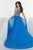 Tiffany Homecoming - One Shoulder Rhinestone Embellished Gown 16089 in Blue
