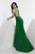 Tiffany Homecoming - Glittering Embellished V-Neck Jersey Slim Flare 16099