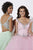 Tiffany Designs - 16085 Elegant Embellished V-neck Silky Chiffon A-line Dress