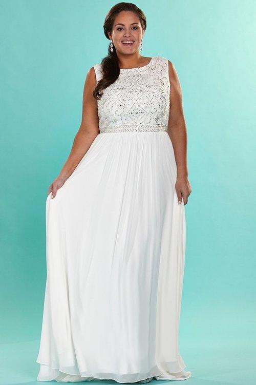 Embellished Sleeveless Long Scoop Dress SC5074