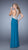 La Femme - Fitted Halter Embroidered Jersey Dress in Blue and Green
