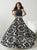 Tiffany Homecoming - Extravagant Scoop Neck A-line Satin Dress 16188 In Black and Print