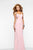 Embellished Draped Cut-out Long Evening Gown 7119