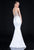 Terani Couture - 1611P1011A Two-Piece Crystal Studded Mermaid Dress in White