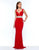 Terani Couture - 151P0063A Sophisticated Sleeveless Evening Gown in Red