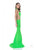 Terani Couture - 1611P0214A Cutout Detailed Mermaid Gown in Green