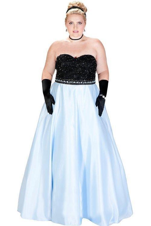 Gorgeous Color Blocked Sweetheart A-Line Gown SC7207