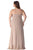 Tucked Bateau Illusion Chiffon A-Line Gown CE1525