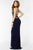 Alyce Paris  - 6529 Sleeveless Beaded Halter Long Gown in Blue