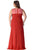Tucked Bateau Illusion Chiffon A-Line Gown CE1525