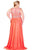 Illusion Scoop Neckline A-line Chiffon Dress SC7206