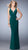 La Femme - 22060 Long V-Neckline  Prom Dress in Green