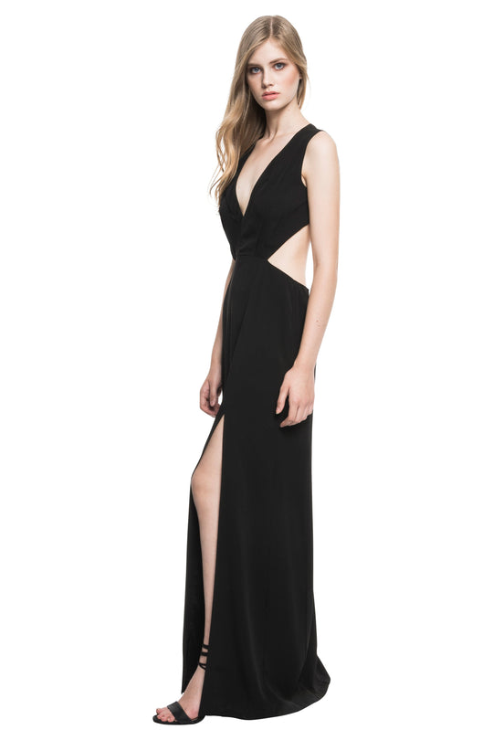 VILLETTA Backless Maxi Dress  | VILLETTA Robe Maxi noir
